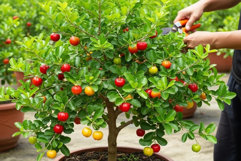 como plantar acerola em vaso
