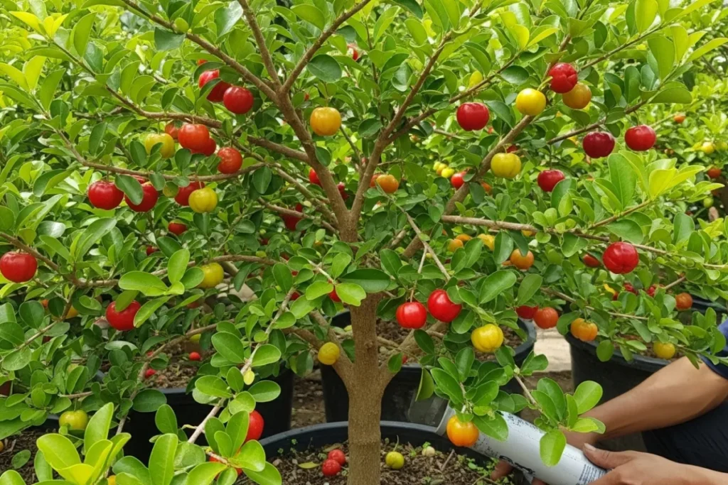 como plantar acerola em vaso
